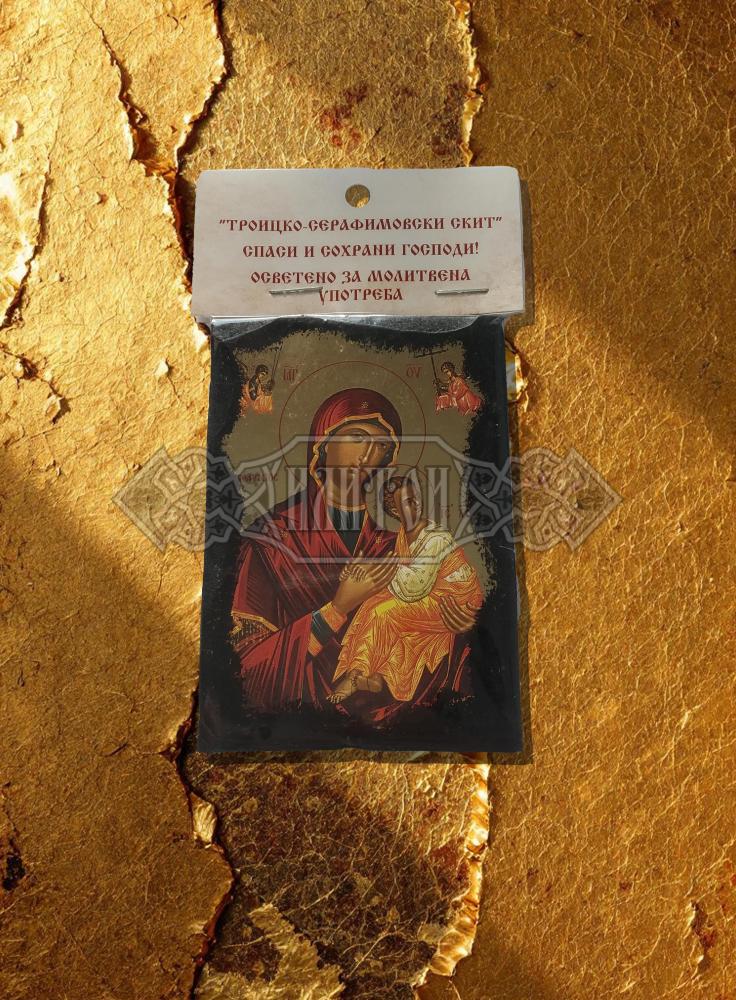 Икона „Света Богородица – Страстная“, златен фон. Троицко - Серафимовски скить