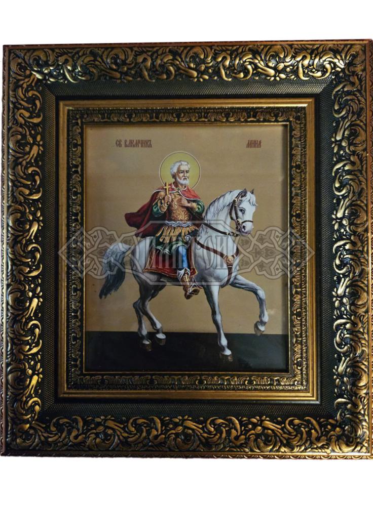 Икона „Свети великомъченик Мина“, кивот.